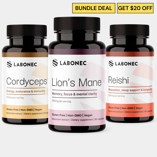 Labonec Ultimate Wellbeing Bundle (Lion’s Mane, Cordyceps, Reishi)